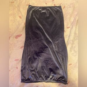 Strapless Gray/Blue Velvet Bodycon Dress/Top